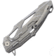 Rike Knife M1 Framelock Folding Knife, 4in S35Vn SS Tanto Blade, Stonewash Titanium Handle, Pocket Clip, Thumb Pull, Stonewash And Satin Blade, Black Nylon Case, M1-SW