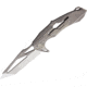 Rike Knife M1 Framelock Folding Knife, 4in S35Vn SS Tanto Blade, Stonewash Titanium Handle, Pocket Clip, Thumb Pull, Stonewash And Satin Blade, Black Nylon Case, M1-SW
