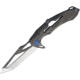 Rike Knife M1 Framelock Folding Knife, 4in S35Vn SS Tanto Blade, Titanium Handle, Thumb Pull, Dark Gray Stonewash And Satin Blade, Dark Gray Stonewash Handle, Black Nylon Case, M1-DG