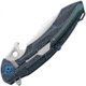 Rike Knife M1 Framelock Folding Knife, 4in Satin Bohler M390 SS Blade, Carbon Fiber Handle With Green Anodized Titanium Back Handle, Pocket Clip, Black Nylon Case, M3-CFG