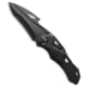 Rike Knife Rike Athron DLC Frame Lock Knife Black Titanium 3.2" Black, Black, M390, adult, BHQ-188006