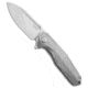 Rike Knife Rike Knife 1504B Framelock Flipper Knife Gray Titanium 3.75" Bead Blast, Gray, CPM S35VN, adult, BHQ-35390