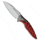 Rike Knife Rike Knife Thor7 Liner Lock Knife Black &amp; Red G-10/Ti 3.5" Bead Blast, Black/Red, 154CM, adult, BHQ-123316