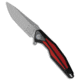 Rike Knife Rike Knife Tulay Liner Lock Knife Integral Red/Black G-10/CF 3.7" 154CM, Black/Red, 154CM, adult, BHQ-140402