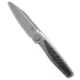 Rike Knife Baidi-S Folding Knife, 3.43in, Bohler M390 Stainless Steel, Sheepsfoot Blade, Carbon Fiber, Titanium, Black/Gray Handle, Black/Gray/Gray, 7.68 inch, BHQ-208855