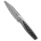 Rike Knife Baidi-S Folding Knife, 3.43in, Bohler M390 Stainless Steel, Sheepsfoot Blade, Carbon Fiber, Titanium, Black/Gray Handle, Black/Gray/Gray, 7.68 inch, BHQ-208855