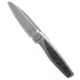 Rike Knife Baidi-S Folding Knife, 3.43in, Bohler M390 Stainless Steel, Sheepsfoot Blade, Carbon Fiber, Titanium, Black/Red Handle, Black/Red/Gray, 7.68 inch, BHQ-208857