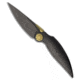 Rikeknife Rike Knife Predator-B Frame Lock Knife DLC Titanium/Gold 3.7" DLC M390, Black, Bohler M390, adult, BHQ-221718
