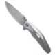 Rike Knife Shadow S Folding Knife, 3.74in, Bohler M390 Stainless Steel, Drop Point Blade, Titanium, Gray Handle, Gray/Gray, 8.66 inch, BHQ-208861