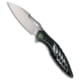 Rike Knife Thor 6 Folding Knife, 3.35in, Bohler M390 Stainless Steel, Drop Point Blade, Titanium, Black/Green Handle, Black/Green/Silver, 8.26 inch, BHQ-221716