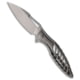 Rike Knife Thor 6 Folding Knife, 3.35in, Bohler M390 Stainless Steel, Drop Point Blade, Titanium, Gray Handle, Gray/Dark Gray, 8.26 inch, BHQ-221713
