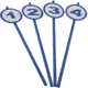Rinehart BowTree Target Number Stake Kit, 10 Pack, Blue/White, 96011