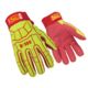 Ringers Gloves Super Hero Synthetic Leather Secure Cuff Gloves, Red/yellow - R169-08