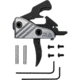 RISE Armament BLITZ 3.5lb Drop-In Trigger w/ Anti Walk Pins, Silver/Black, RA-524-BLK