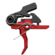 Rise Armament OPMOD RA-101 HEX-C Single-Stage AR Trigger, Curved, 4lb, Black/Red, RA-101-HEXC-RED
