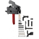 RISE Armament RAVE 140 w/ AR-15 Lower Parts Kit, Flat, 3.5lb, Black/Red, T017F-RED-12003