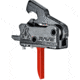 RISE Armament Rave 9 mm PCC Trigger with Anti-Walk Pins, Flat, 3.5lb Pull Weight, Anodized, Black/Red, T017F-PCC-RED