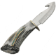 Rite Edge Guthook Hunter Elk Knife, 4.5 satin finish stainless guthook blade, Elk stag handle, RU-EKBBL2