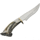 Rite Edge Hunter Knife, 6.5 mirror finish stainless clip point blade, Elk stag handle with turquoise inlay, RU-EKB3