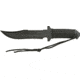 Rite Edge Night Hunter Fixed knife, sawback blade, Black cord wrapped handle CN210845
