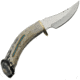 Rite Edge Skinner Knife, 4.25 mirror finish stainless skinner blade, Deer stag handle with turquoise inlay, RU-DHB1