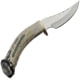 Rite Edge Skinner Knife, 4.25" mirror finish stainless skinner blade, Deer stag handle with turquoise inlay, RU-DHB1