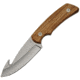 Rite Edge Zebra Wood Hunter Fixed Blade Knife, 3 3/4in, Satin Fixed Blade Knife, 8in Overall, 3.75in Satin SS Guthook Blade, Zebra Wood Handle, Black Nylon Belt Sheath, 211407