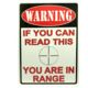 River's Edge 12in.x17in. Weatherpoof Rolled Edge Tin Sign, You Are In Range 184622