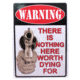 River's Edge 12in.x17in. Weatherpoof Rolled Edge Tin Sign, Warning-There's Nothing Here, 16in. Description 184639