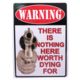 River's Edge 12in.x17in. Weatherpoof Rolled Edge Tin Sign, Warning-There's Nothing Here, 16in. Description 184639