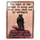 River's Edge 12in.x17in. Weatherpoof Rolled Edge Tin Sign, The Right To Keep and Bear Arms 184655