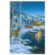 River's Edge 24 X 16 LED Wall Art - Cabin W/ Deer 1783