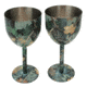 River's Edge Camo Wine Glasses, Stainless Steel, 2-Pc Set 184016