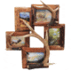 River's Edge Resin Picture Frame, 5 Photo, Deer, Antler, 19in W x 21in H, Holds Three 4inx6in, Two 3.5inx5i 184102