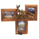 River's Edge Resin Picture Frame, 3 Picture, Deer, Firwood, 19in W x 18in H, Holds 3 - 4in x 6in Photos 184106