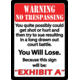River's Edge Rivers Edge Embossed Sign 12''x17'' ''exhibit A''