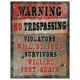 River's Edge Rivers Edge Heavy Metal Sign ''trespassing''