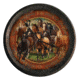 Rivers Edge Clock,15-inch, Horse Scene, Rusted, 1021