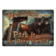 Rivers Edge Tin Sign, Park It Bear, 12 x 17 in, 2257
