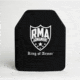 RMA Armament Lightweight Model #1165 Level IV Ceramic/UHMWPE Armor Plate, SAPI Cut, Multi-Curved, 10x12 inch Plate, Black, One Size, RMA-1165mc-10x12