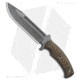 RMJ Tactical Combat Africa Fixed Blade Knife, 7.00in, 80CrV2, Clip Point Blade, G10 Brown Handle, Gray/Brown, 11.75in, BHQ-76563