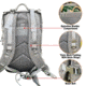 Roaring Fire Timber Wolf Tactical Molle Backpack, Bug Out Bag, Gray, 19.68x11.8x9.8 inch, RF-Graypack-01