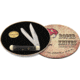 Roper Knives Ash Viper Trapper Black Folding Knife,Standard Edge,Clip and Spey,Satin,Black,Bone Handle RP0002CBRT