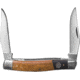 Roper Knives Rattler Muskrat Folding Knife, Satin finish 1065 carbon steel twin clip blades, Black and tan micarta handle, RP0007CMT