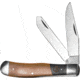 Roper Knives Rattler Trapper Folding Knife, Satin finish 1065 carbon steel clip and spey blade, Black and tan micarta handle, RP0002CMT
