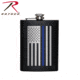 Rothco Thin Blue Line Flag Flask, Stainless Steel, 8oz, 1687