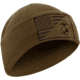 Rothco USMC Eagle, Globe and Anchor / US Flag Deluxe Fine Knit Watch Cap, Coyote Brown, 5428-CoyoteBrown