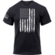 Rothco Distressed US Flag Athletic Fit T-Shirt, Black, M, 2901-Black-M