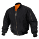 Rothco Enhanced Nylon MA-1 Flight Jacket, Black, XL, 2890-Black-XL
