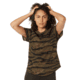 Rothco Essential Raglan Sleeve T-Shirt - Womens, Tiger Stripe Camo, Large, 13206-TigerStripeCamo-L